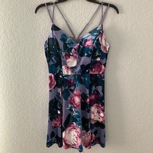 Purple floral formal dress!